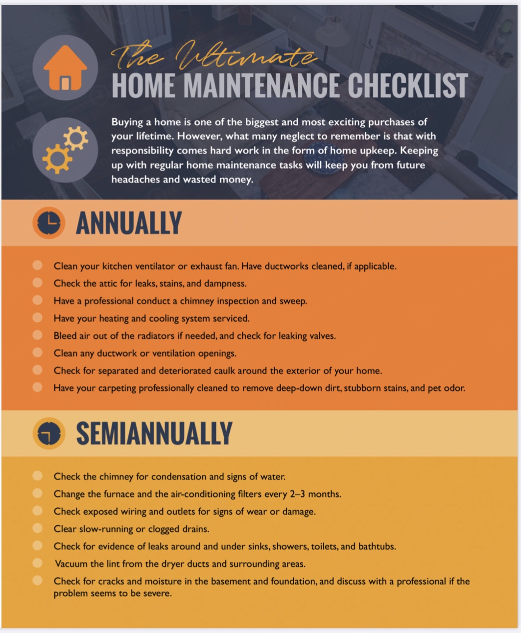 Home Maintenance Checklist